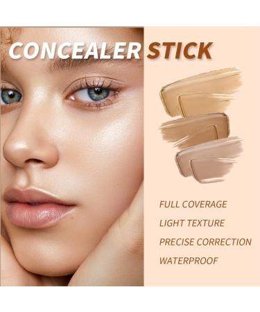 Concealer Stick 2 Pack Concealer Conceal And Contour Face Makeup For All Skin Types Longwear Cream Concealer Stick Highlights Moisturizes Natural Full Coverage (0304) - Buy Online on GoSupps.com