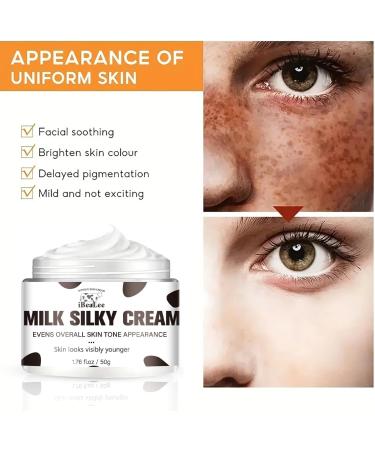 Milk Face Cream - Skin Lightening Cream for Anti Aging - Dark Spot Remover for Face - Hydrating Face Cream for Dry Skin - Face Moisturizer for Women - Brightening Anti Wrinkle Moisturising - Buy Online on GoSupps.com