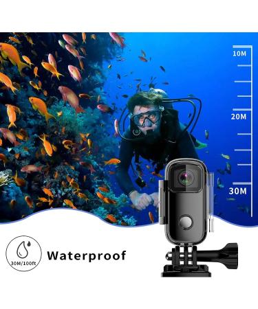SJCAM C100+ 4K30FPS WiFi Action Camera | 15MP HD Image | Mini Portable & Waterproof Camera - Helmet Mount Accessories | 1oz - Buy Online on GoSupps.com