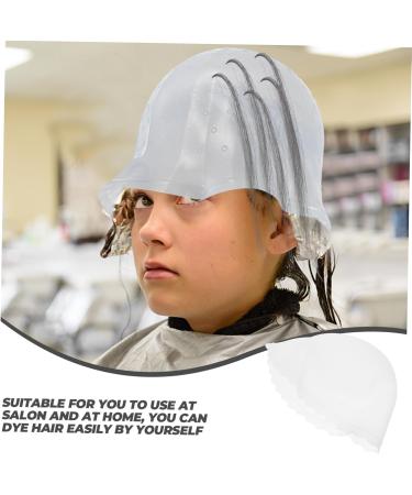 FRCOLOR caps salon hair cap hair highlighting hat silicone hair coloring hat silicone hair salon cap silicone highlight hat salon silicone cap hair highlight hat brighten dye Silica gel - Buy Online on GoSupps.com