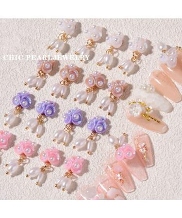 Shop K2365 Art Accessories - 3D Nail Jewelry Pearl Pendants & Aurora Flower Art Supplies | International Shipping Available - Buy Online on GoSupps.com