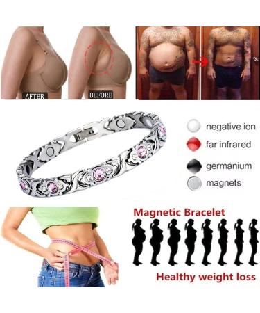 Magnetic Bracelet Ring Earrings Set for Women | Lymph Detox & Drainage Jewelry Set | Silver Acupressure Earrings - Buy Online on GoSupps.com