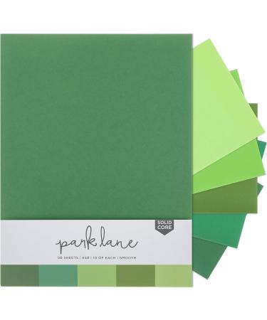 Cardstock 8.5 x 11 Paper Pack - Assorted Colored Scrapbook Paper 65lb - Double Sided Card Stock for Crafts Embossing Cardmaking - 50 Sheets Solid Core Greens - Buy Online on GoSupps.com