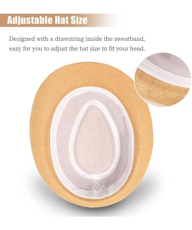 Ultrafun 3 Pack Straw Fedora Hat for Men Women - Classic Gangster Trilby Panama Sun Hat Set - Buy Online on GoSupps.com