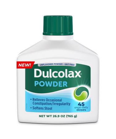 Dulcolax Laxative Powder Gentle and Effective Constipation Relief for Adults Stool Softener with PEG 3350 Stimulant Free Formula No Harsh Side Effects Osmotic Laxative 26.9 oz Bottle 45 Doses