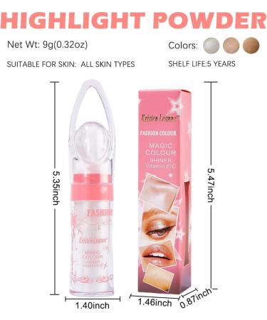 Polvo De Hadas Glitter Highlighter Stick - Long-Lasting Fairy Highlight Powder - Body and Face Glitter Makeup - White Moonbeam - Buy Online on GoSupps.com