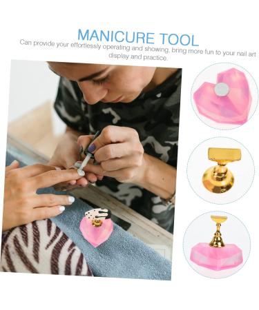 FRCOLOR 4 Sets nail holder magnetic mount magnetic tools magnetic base Nail Art Practice Stand Nail Art Stand nail stand nail tools nail palette Nail Tip Holders lotus resin Manicure tools - Buy Online on GoSupps.com