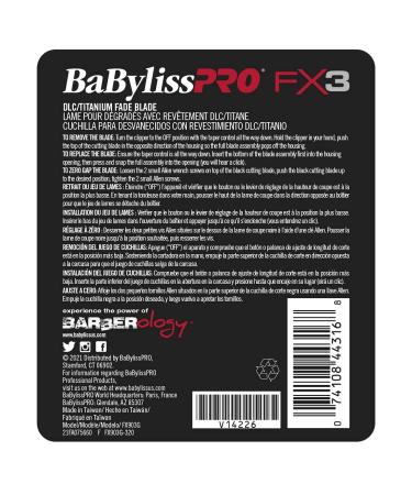 BaBylissPRO FX3 Clipper Replacement Ultra Thin Fade Blades - DLC Nickel Titanium | Best International Shipping - Buy Online on GoSupps.com