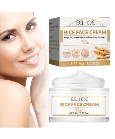 Pomrone Raw rice pulp Rice brightening moisturizer for long-lasting hydration | 1.76 fl. oz Facial moisturizer Skin care Improves the skin barrier