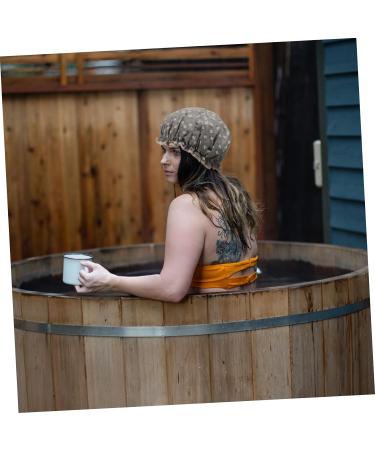 Hemoton 2pcs Satin Turban & Plastic Shower Cap Set for Women | Bath Hat & Hair Protector - PEVA Lined - Buy Online on GoSupps.com