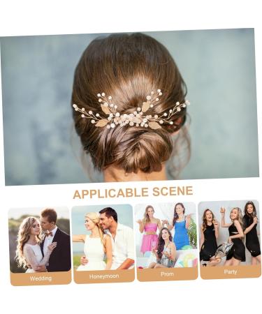 FRCOLOR Miss crystal hair comb Hair piece Metal bride decorate hair romantic wedding headpiece ornament hair accessories alloy gold hair accessories leaf prom accessories grace - Buy Online on GoSupps.com