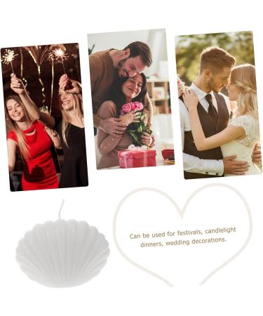 Buy Shell Shape Candle - Cute Hand Poured Scented Wax Candle for Home Decor | Bubble Candle & White Ornaments - Buy Online on GoSupps.com