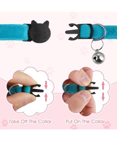Giantree Cat Collar Set - Adjustable Cat Neck Band with Bell for Small Pets - 2 Pieces (Blue/Black) - Buy Online on GoSupps.com
