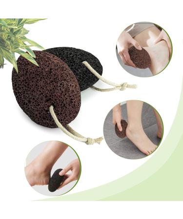 2 Pcs Pumice Stone Dead Hard Skin Callus Remover for Feet/Hands/Body 2 Different Coarse Levels Foot Scrubber Stone with Dry Bath Brush - Buy Online on GoSupps.com