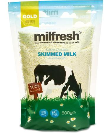 Milfresh Gold Superior Skimmed - Convenient Alternative Fresh Milk | Premium Quality Dairy Product | Easy Dissolve Deliciously Creamy Rich Flavor - Pack of 1 x 500g 500.00 g (Pack of 1)