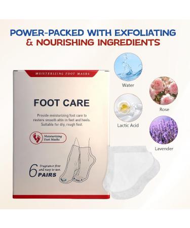 Masque Pieds 6 Paires Chaussettes Masques Pour les Soin des pieds Masque Hydratant Soin des Pour Hommes et Femmes R pare les Talons Rugueux Secs et Crevass s - Buy Online on GoSupps.com