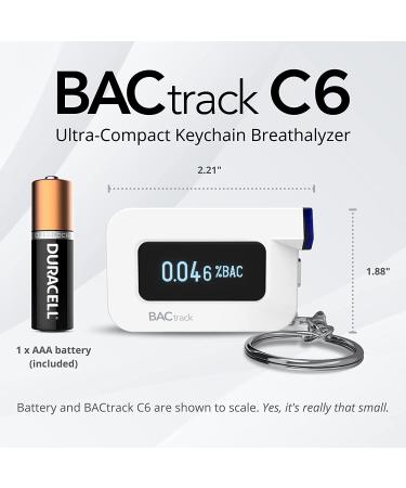 BACtrack C6 Keychain Breathalyzer | Professional-Grade Accuracy & Smartphone Connectivity | Apple HealthKit Integration - Buy Online on GoSupps.com