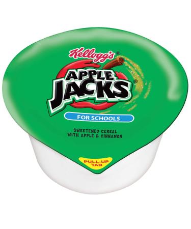 Kellogg's Apple Jacks Reduced Sugar Cereal Bowl, 1 Ounce (Pack of 96)