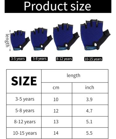 Buy 3 Pairs Children's Half-Finger Sport Gloves - Slipproof Gel Cycling Gloves (Ages 6-10) - Blue Gray Camouflage Black - Buy Online on GoSupps.com