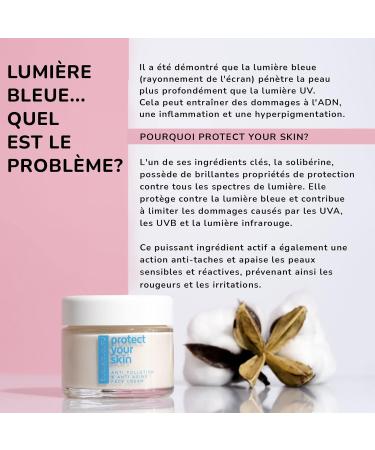 Protect Your Skin Anti-Pollution Day Cream with Powerful Blue Light Filter Against Skin Damage Caused by Phone Radiation - Non-Comedogenic Face Cream - Buy Online on GoSupps.com