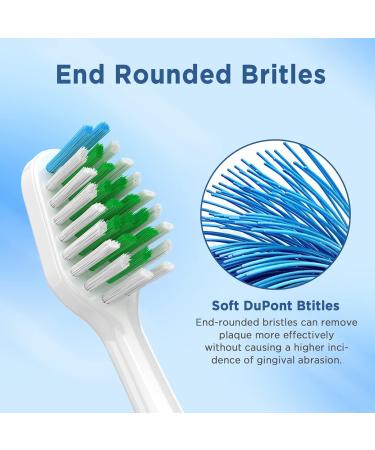 Smile Bright Platinum Sonic Electric Toothbrush Replacement Brush Heads - 4-Pack, Soft Bristles with Covers - Buy Online on GoSupps.com