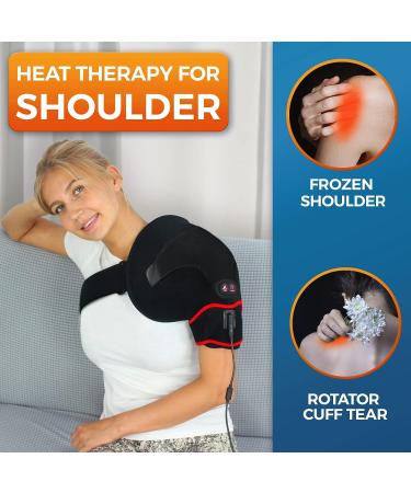 CHEROO Shoulder Heating Pad with Vibration Massager - Auto Shut Off Heated Brace for Rotator Cuff Joint Tendon Injury & Arthritis Pain Relief - X-Large/2X-Large - Buy Online on GoSupps.com