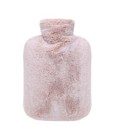 samply Hot Water Bottle - 2L Hot Water Bag with Furry Cover Light Pink 2L Light Pink