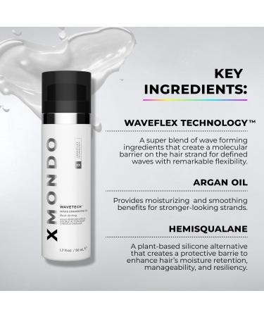 XMONDO Hair Wavetech Wave Enhancing Oil | Vegan Hemisqualane & Argan Oil for Nourished Waves | 1.7 Fl Oz - Buy Online on GoSupps.com