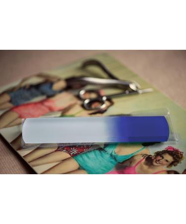 Handmade Czech Tempered Glass Foot Scrubber | Corn & Dead Skin Remover | Pedicure Rasp | Cyan Blue - Buy Online on GoSupps.com