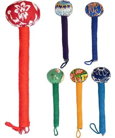 Genike Hand Massager with Wormwood Herbal Filling | Mugwort Massage Hammer for Waist Legs Head & Neck | Manual Knock Hammer with Tassels - Buy Online on GoSupps.com