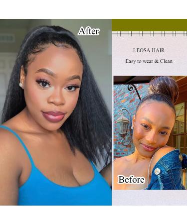 LEOSA 14 Yaki Straight Drawstring Ponytail for Black Women - Short Natural Black Hair Extension (14 Inch, Pack of 1, 1B) - Buy Online on GoSupps.com