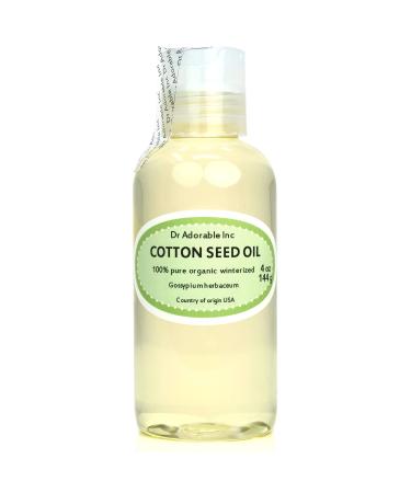 Dr Adorable - 4 oz - Cottonseed Oil - Winterized 100% Pure Natural Organic Cold Pressed