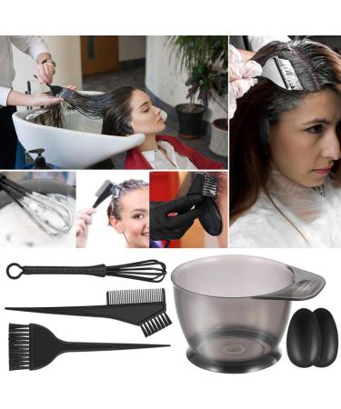 Hair Dye Set Hair Tinting Bowl Ear Cover Hair Agitator Dye Brush Hairdressing Supplies for Barber Home Salon - Buy Online on GoSupps.com