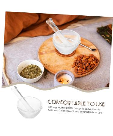 CliSpeed Glass Mortar & Pestle Set - Mini Garlic Shredder & Spice Grinding Tools for Kitchen | Pesto & Pepper Mill - Buy Online on GoSupps.com