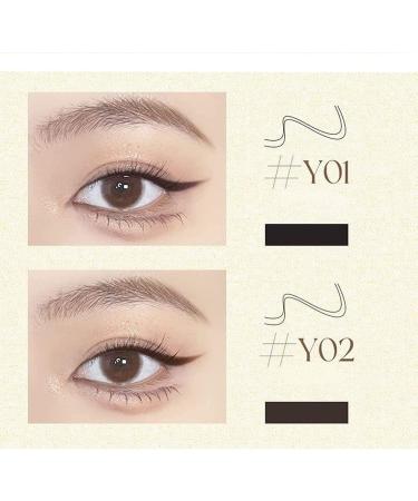 DENGWANG Double Tip Lower Eyelash Pencil Two Prong Eyeliner Lower Eyelash Pen Waterproof Liquid Eyeliner Pen Super Slim Eye Liner Waterproof Eyeliner Pencil Smudge Proof (2PCS Brown+2PCS Black) - Buy Online on GoSupps.com