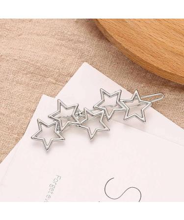 YienDoo Stars Hair Clips Barrette - Vintage Silver Star Cluster Hair Pin for Women and Girls - Buy Online on GoSupps.com