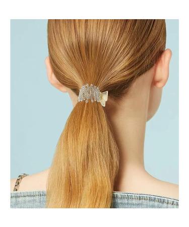 6 Pcs Pearl Rhinestone Hair Claw Clips for High Ponytail | Non-slip High Ponytail Fixed Hair Clip for Thick Long Hair - Buy Online on GoSupps.com