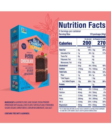 Blue Diamond Almonds Flour Gluten-Free Chocolate Cake Mix 12.5 Oz - Multicolor - Buy Online on GoSupps.com