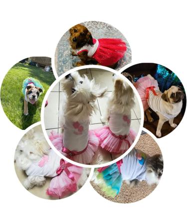 Luxury Puppy Skirt - Dog Princess Wedding Dress | Tutu Rock Red Lips Bowknot for Little Dog Girls - XS Green - Buy Online on GoSupps.com