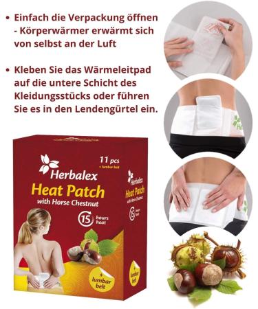 Swissmedicus Heat Pavement with Chestnut & Hip Band - 15 Hours of Warmth | Air-Activated Comfort | 11 Pieces for Immediate Use - Buy Online on GoSupps.com