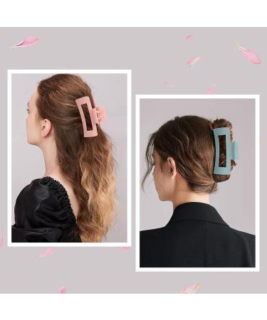 8 Large Non-slip Square Hair Claw Clips for Women - Strong Hold Banana Clips for Thick Thin Hair - Buy Online on GoSupps.com