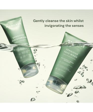 ManCave Sensitive Skin & Body Gift Set Face Wash Moisturiser Shower Gel Dermatologically Tested Natural Formulations Ideal for Travel Vegan Made in England - Buy Online on GoSupps.com