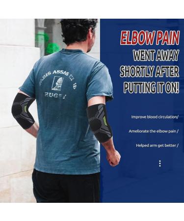 2 Pack Large Elbow Bandages for Tennis | Breathable Anti-Slip Support for Tendinitis & Arthritis Relief - Buy Online on GoSupps.com