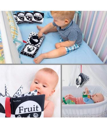 teytoy High Contrast Baby Book Black and White Baby Book Soft Cloth Books with Crinkle Sound Newborn Toys for Babies Infants 0 3 6 9 12 Months Visual Stimulation Early Learning Toys - 6 Pack - Buy Online on GoSupps.com