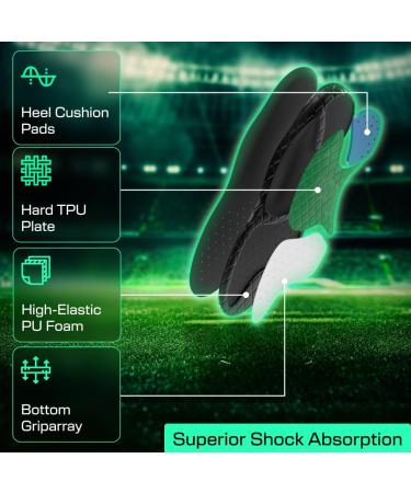 Lux Dual Grip Sports Insoles GripArray - Shock Absorbing Athletic Inserts for Soccer Running Golf Basketball & Tennis - Men & Women Med L (9.5-13 / 11-14.5 - Buy Online on GoSupps.com