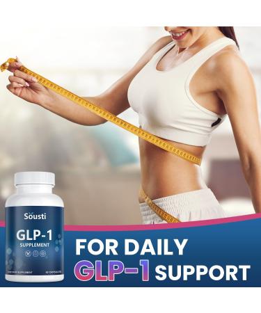 Sousti GLP-1 Supplement Support GLP Activate Natural Formula for Women & Men GLP-1 Supplement for Metabolic Energy and Overall Health Take Before Meal (60 Capsules) - Buy Online on GoSupps.com
