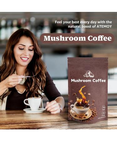 6 in 1 Mushroom Coffee - Adaptogenic Mushroom Blend with Lions Mane Reishi Turkey Tail Instant Mushrooms Coffee for Boost Energy Focus 28 Servings - Buy Online on GoSupps.com