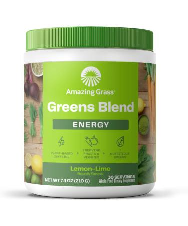 Amazing Grass Greens Blend Antioxidant: Super Greens Powder Smoothie Mix with Organic & Green Superfood Energy: Smoothie Mix Super Greens Powder & Plant Based Caffeine - Buy Online on GoSupps.com
