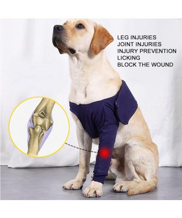 Dog Elbow Brace Protector Breathable Elbow Protector Pads Comfort Highly Elastic Lick Proof Elbow Brace Immobilizer Support for Postoperative Recovery Wound Wrapping Black(L) - Buy Online on GoSupps.com