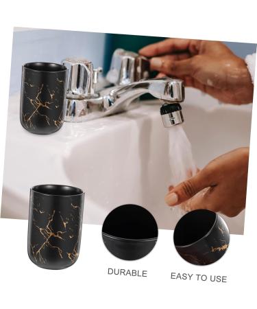 Garneck 5-Piece Multi-Purpose Cup Set - Marble Pattern Makeup & Tooth Brush Holders - Portable Household Storage for Porcelain & Ceramic Cups - Buy Online on GoSupps.com